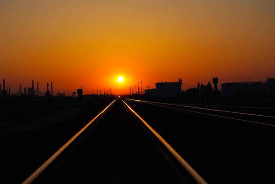 Bakersfield Sunset over Rails Mohawk Extension