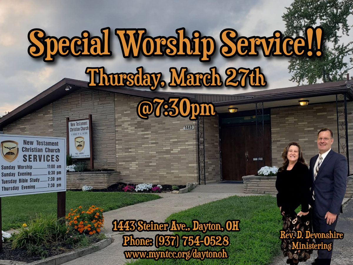 NTCC Dayton OH Special Service D Devonshire Ministering