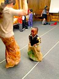 Potato Sack Race Small Child Sis Fulmer