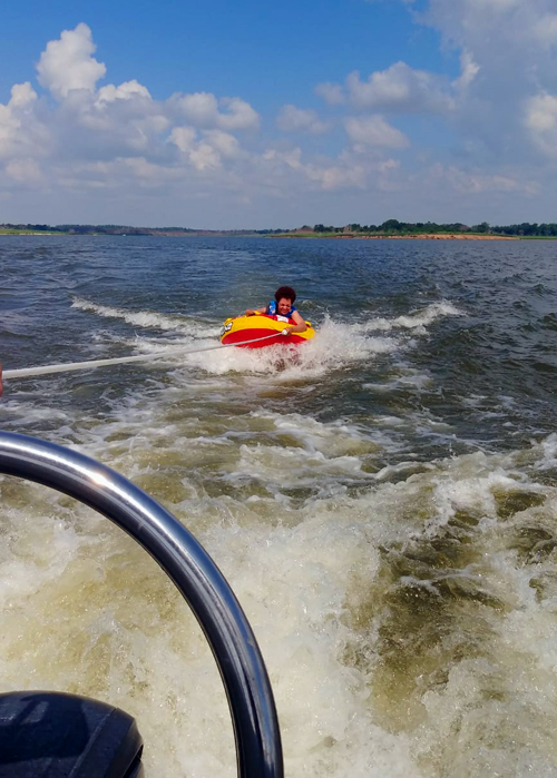 Having a blast on the lake