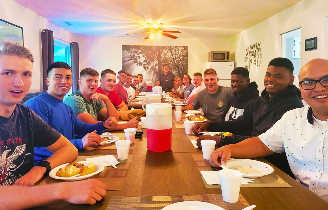 Dinner with some of our Marines at the Home - Jax NC