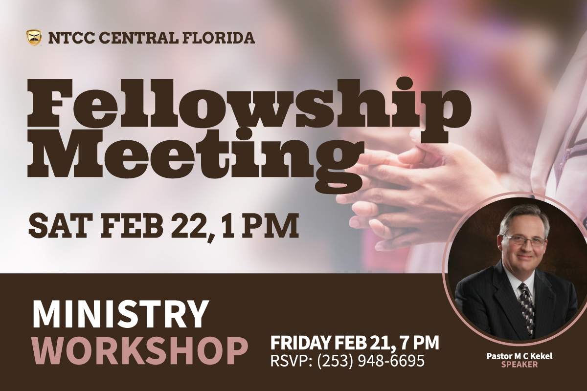 NTCC Lakeland Fellowship Meeting and Workshop - Pastor M C Kekel