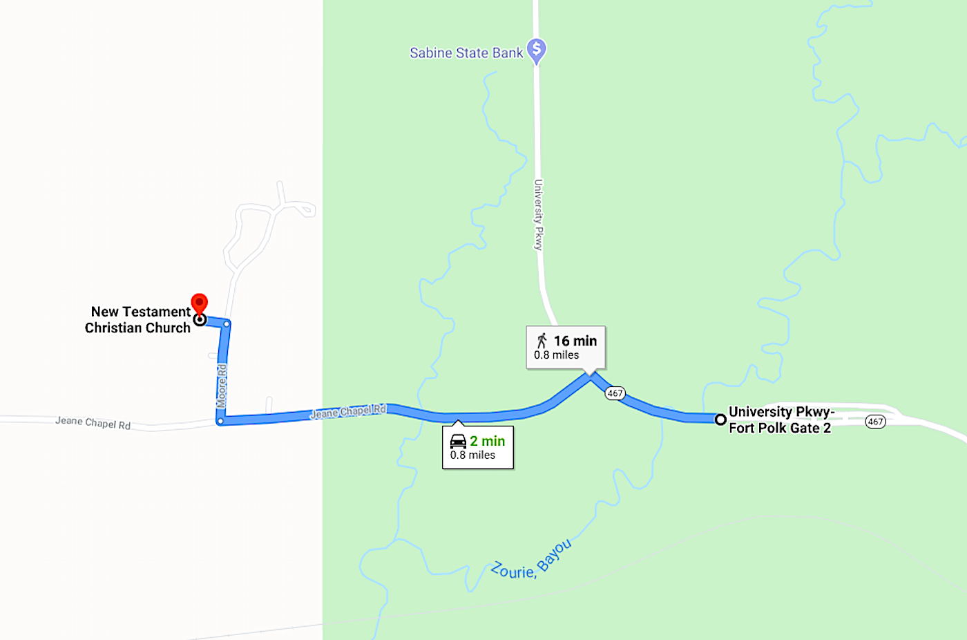 NTCC Servicemens Home Map to Gate 2