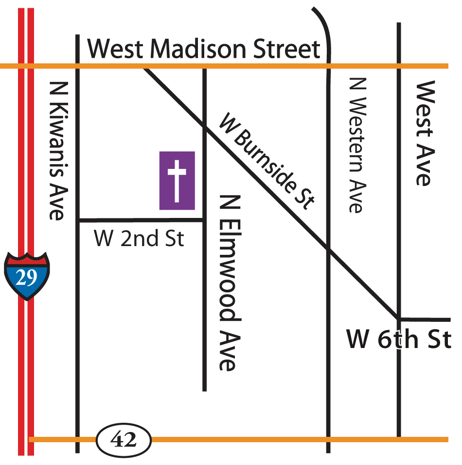 New Testament Christian Church of Sioux Falls, SD Map