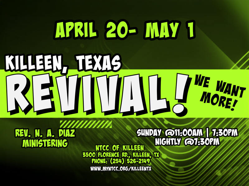 NTCC Killeen Tx Revival